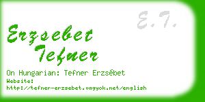 erzsebet tefner business card